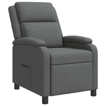 vidaXL Relaxfauteuil Donkergrijs Stof, Verzenden, Nieuw