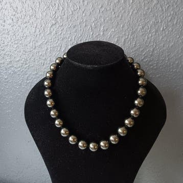 Zilver, 925 sterlingzilver onyx hematiet enkele streng