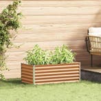vidaXL Verhoogde plantenbak 98 x 50 x 36 cm Gegalvaniseerd, Verzenden, Minder dan 60 cm, Nieuw, Metaal