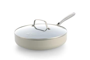 BK BK hapjespan met deksel Ø28cm keramisch PFAS-vrij beige, Verzenden, Nieuw