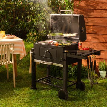 DURO houtskoolbarbecue XXL met deksel - 880-0698AT | 115 x, Verzenden, Nieuw