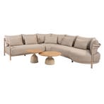 June Mykonos modulaire hoek loungeset 5 delig teak latte 4, Tuin en Terras, Tuinsets en Loungesets, Ophalen of Verzenden, Nieuw
