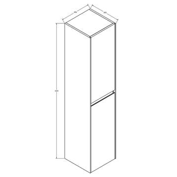 Kolomkast Sanimar Murcia Omkeerbaar Wit 160 x 35 x 35 cm, Ophalen of Verzenden, Nieuw