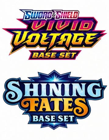 Complete set Vivid Voltage & Shining Fates - Base Sets –, Hobby en Vrije tijd, Verzamelkaartspellen | Pokémon, Nieuw