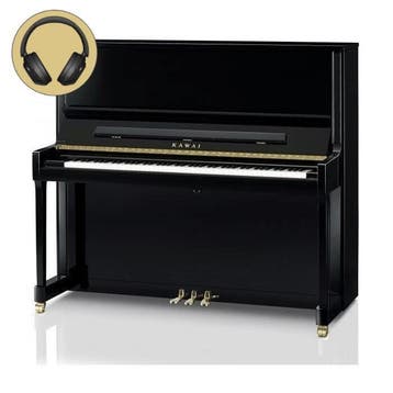 Kawai K-600 AURES2 E/P messing silent piano, Muziek en Instrumenten, Piano's, Nieuw, Zwart, Piano