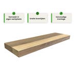 Houten wandplank  - Onbehandeld -  Groot - 4cm dik eiken, Huis en Inrichting, Woonaccessoires | Wandplanken en Boekenplanken, Verzenden
