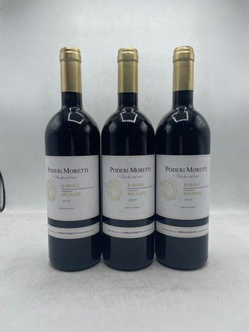2019 Poderi Moretti Brunate Barolo - Barolo DOCG - 3 Flessen, Verzamelen, Nieuw
