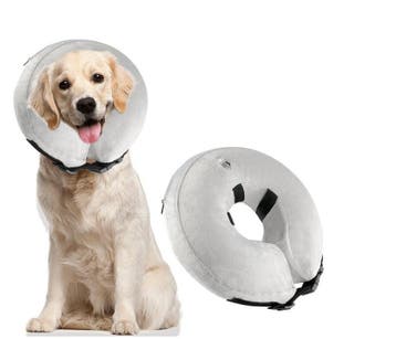 Beschermkraag Hond Opblaasbaar Grijs – Hondenkraag na Ope., Ophalen of Verzenden, Nieuw