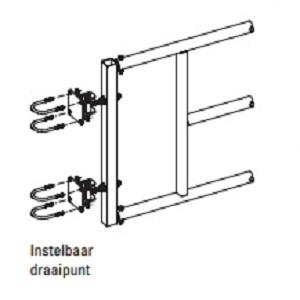 Verstelbaar draaipunt t.b.v. hek 112 cm / 2,5, Dieren en Toebehoren