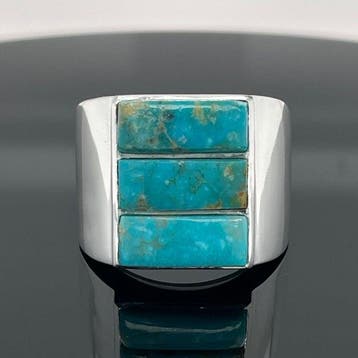 Zilver - Ring - turkoois