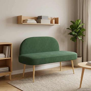 vidaXL Beklede bank met rugleuning Jungle groen 110 x 60 x, Verzenden, Nieuw, Minder dan 150 cm