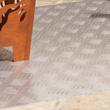 vidaXL Trap Tread 4 st 90 x 50 cm Zilver Aluminium, Verzenden, Nieuw