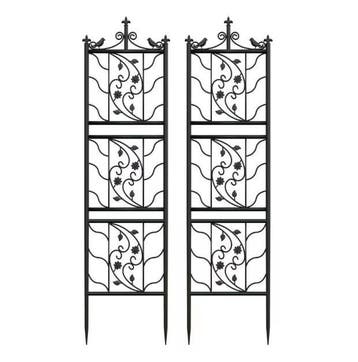 Set van 2 Metalen Klimrekken Zwart – 195 cm, Verzenden, Nieuw