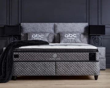 Opberg Boxspring Babylon – Grijs, Verzenden, Nieuw, Grijs, Modern