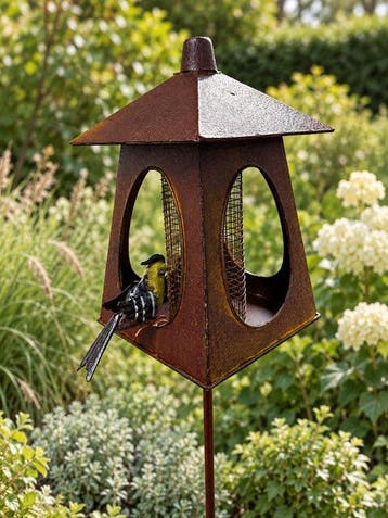 Decoratief ornament - tuinsteker met decoratieve vogel -