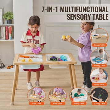 Houten Sensorische Activiteitentafel voor Kinderen met 3 Opb, Verzenden, Nieuw