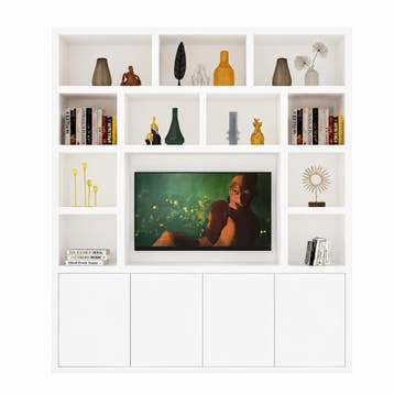 123Kast - Tv/Vakkenkast Manhattan 12 - 200x40x240H cm - cine, Huis en Inrichting, Kasten | Overige, Verzenden, Nieuw