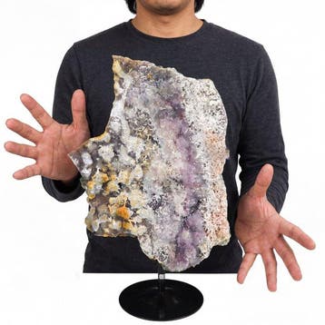 Bloem Amethist Interieurstuk - 41x23x15 cm- 2.2 kg