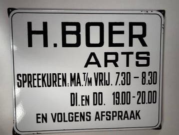 H. BOER ARTS - Emaille bord - emaille