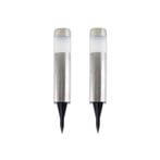 Ledisons Solar LED-priklamp Bella RVS set 2 stuks, Tuin en Terras, Buitenverlichting, Ophalen of Verzenden, Nieuw, Rvs