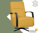 Leren draaifauteuil Award - Toledo Lemon (geel) - Stervoet, Nieuw, Ophalen of Verzenden, 50 tot 75 cm, Industrieel, Modern