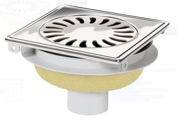 Afvoerput | RVS | Zandhuid | 146 x 146 mm HorecaTraders, Verzenden, Nieuw in verpakking