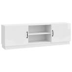 vidaXL TV-kast Hoogglans Wit 150 x 31 x 47 cm Bewerkt hout, Huis en Inrichting, Minder dan 50 cm, Verzenden, Nieuw, Minder dan 100 cm