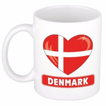 I love Denemarken mok / beker 300 ml - Denemarken versiering, Ophalen of Verzenden, Nieuw