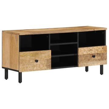 vidaXL Tv-meubel 100x33x46 cm massief mangohout, Verzenden, Nieuw, Overige houtsoorten