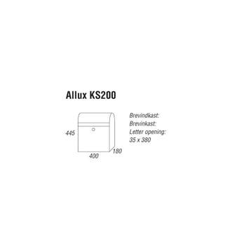 Allux KS200 wandbrievenbus staal - wit, Verzenden, Nieuw