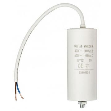 Condensator - Aanloop - 60.0 F (Max. 450V, Met kabel), Verzenden, Nieuw
