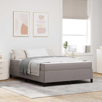 vidaXL Boxspringbed Taupe 140 x 200 cm Stof, Verzenden, Nieuw, Stof