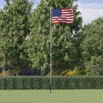 vidaXL Vlag met vlaggenmast Verenigde Staten 6,08 m, Diversen, Verzenden, Nieuw