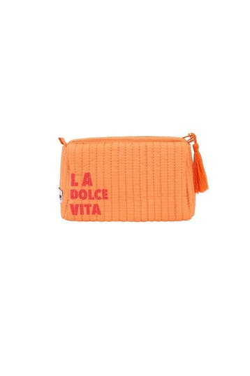 Goudlief La dolce vita make-uptas (Make-uptassen), Sieraden, Tassen en Uiterlijk, Verzenden, Nieuw, Oranje