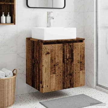 vidaXL Wandgemonteerde wastafelmeubel Oud hout 49,5 x 41 x, Verzenden, Nieuw