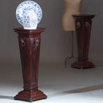 Stel van 2 Neo-renaissance zuilen ca 1860 met leeuwenmaskers, Ophalen of Verzenden