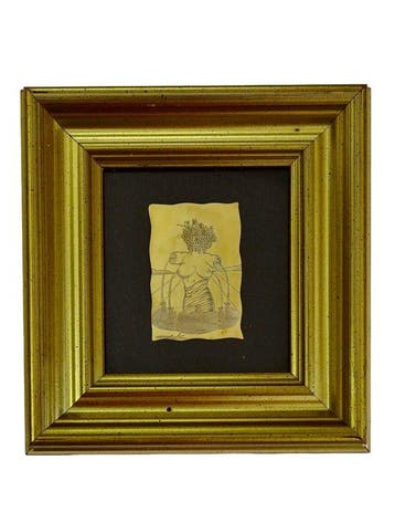 Salvador Dali (after) - Reliëf, Venus, 24k gold finished -, Antiek en Kunst