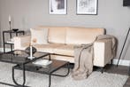 3-Zitsbank - Annicka - Beige - Fluweel - Jörn, Huis en Inrichting, Banken | Bankstellen, Verzenden, Nieuw