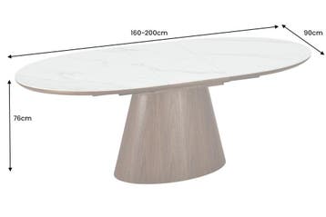 UNIEKE eettafel 160-200 cm, uitschuifbaar, donker, Huis en Inrichting, Tafels | Eettafels, Ophalen of Verzenden, Nieuw