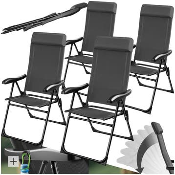 Inklapbare campingstoel Müritz met hoofdkussen, aluminium, Verzenden, Nieuw