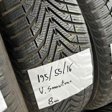 2 x Vredestein Snowtrac 195-55-16 Winterbanden 8mm, Auto-onderdelen, Banden en Velgen, Gebruikt, 16 inch, Band(en), Personenwagen