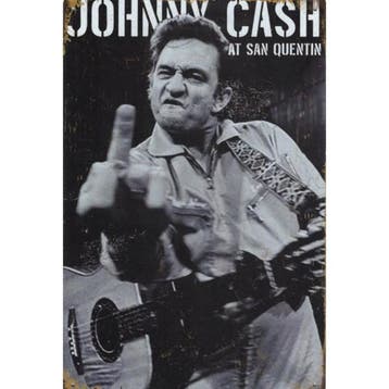 Concert Bord - Johnny Cash At San Quentin, Verzamelen, Muziek, Artiesten en Beroemdheden, Ophalen of Verzenden, Nieuw, Poster, Artwork of Schilderij