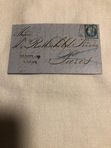 Frankrijk 1860/1860 - 7 Historische bankbrieven aan de, Gestempeld