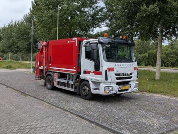 Vuilniswagen, IVECO, 100E, 2015, met opbouw, GEESINKNORBA