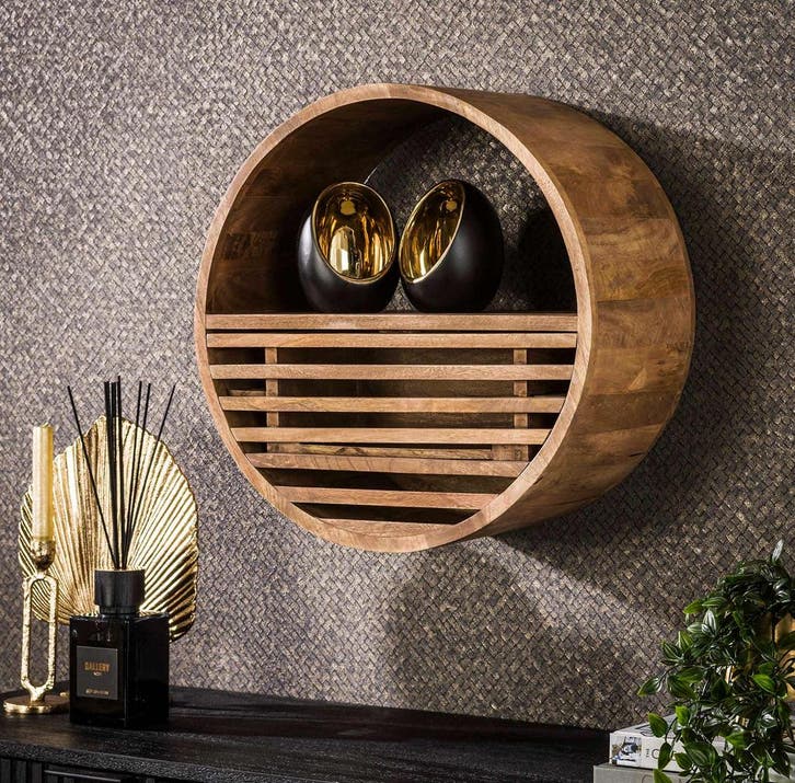 Rond wandschap Danique Ø50, Huis en Inrichting, Woonaccessoires | Wandplanken en Boekenplanken, Nieuw, Verzenden