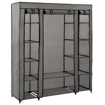 Grijze stoffen kast 150x176cm - Outletdeal - 65% kort, Overige materialen, 150 tot 200 cm, Ophalen of Verzenden, 150 tot 200 cm