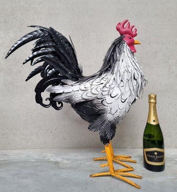 Beeldje - Beeldje - Xl metal rooster - IJzer, Metaal -