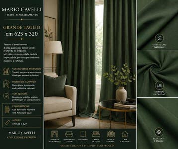Luxury Green Fabric Mario Cavelli – Tessuto Modern Chic per