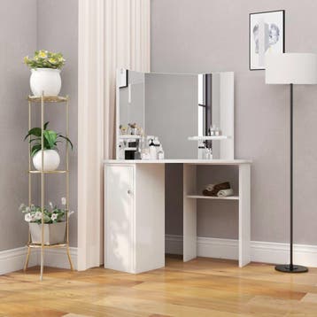vidaXL Kaptafel hoekmodel wit, Verzenden, Nieuw