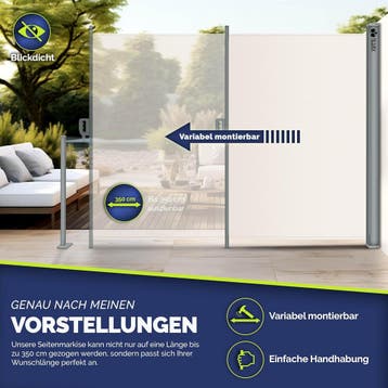Windscherm uittrekbaar - Oprolbaar - Uitschuifbaar - Camping, Verzenden, Zo goed als nieuw